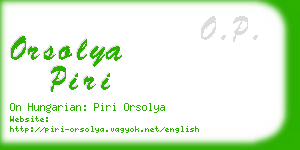 orsolya piri business card